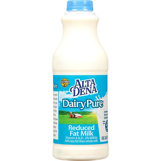 DairyPure 2% Reduced Fat Milk with Vitamin A and Vitamin D Bottle - 1 Quart