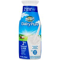 DairyPure 2% Reduced Fat Milk with Vitamin A and Vitamin D Bottle - 1 Pint - Image 1