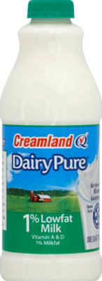 DairyPure 1% Low Fat Milk with Vitamin A and D Bottle - 1 Quart