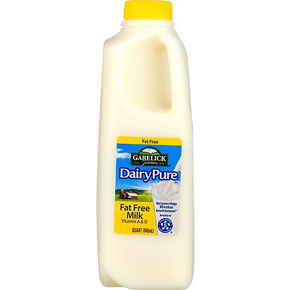 DairyPure Fat Free Skim Milk with Vitamin A and Vitamin D Bottle - 1 Quart