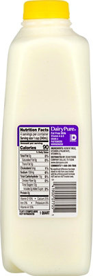 DairyPure Fat Free Skim Milk with Vitamin A and Vitamin D Bottle - 1 Quart - Image 2