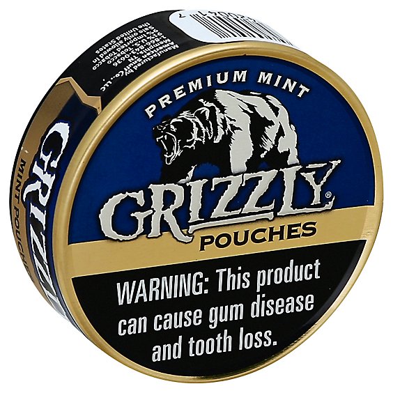 Grizzly Lc Mint Pouch Regular Stock - 1.2 Oz