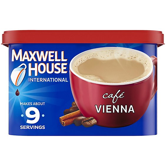 Maxwell House International Vienna Caf-Style Instant Coffee Beverage Mix Canister - 9 Oz