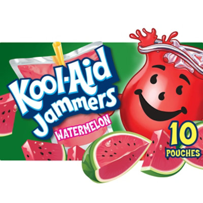 Kool-Aid Jammers Watermelon Artificially Flavored Drink Pouches - 10-6 Fl. Oz.