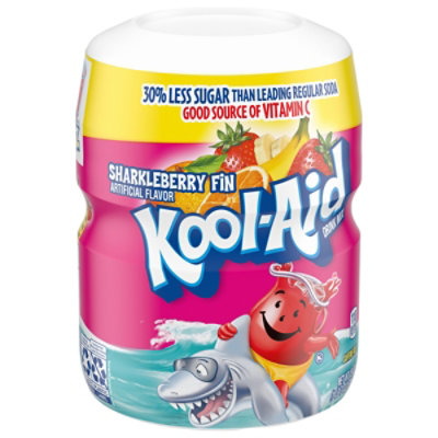 Kool-Aid Sugar-Sweetened Sharkleberry Fin Strawberry Orange Punch Artificially Flavored Powdered Soft Drink Mix - 19 Oz - Image 4