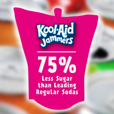 Kool-Aid Jammers Sharkleberry Fin Strawberry Orange Punch Soft Drink Pouches - 10-6 Fl. Oz. - Image 3