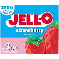 Jell-O Strawberry Sugar Free Gelatin Dessert Mix Box - 0.3 Oz - Image 2