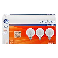 GE Globe Crystal Clear 40 Watt - 3 Count - Image 3