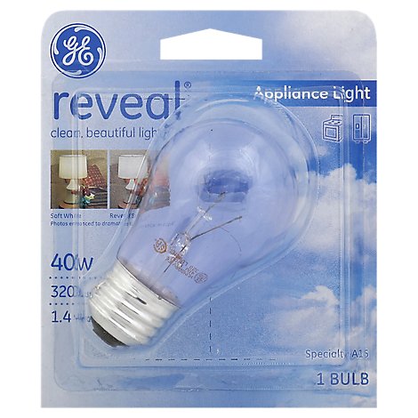 GE Bulb Reveal Appliance 40 Watt - Each