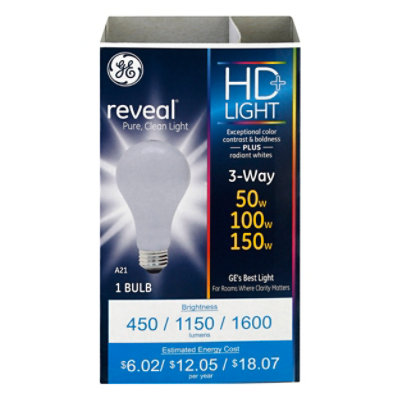 GE Reveal Bulb 50 100 150 3way - Each - Image 3