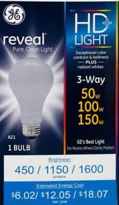 GE Reveal Bulb 50 100 150 3way - Each - Image 2