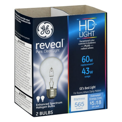 GE Reveal Light Bulbs Halogen - Online Groceries | Safeway