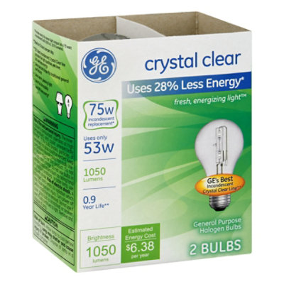 GE Halogen Aline Bulb 53 Watt - 2 Count