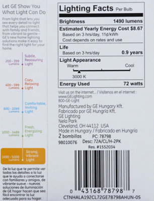 GE Halogen Aline Bulb 72 Watt - 2 Count - Image 4