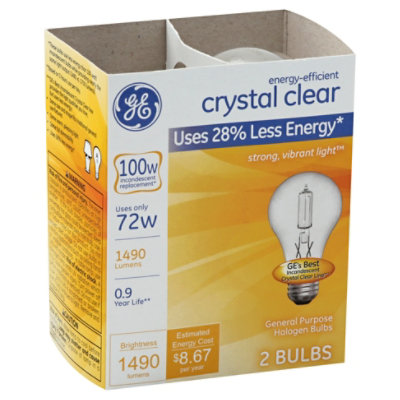 GE Halogen Aline Bulb 72 Watt - 2 Count