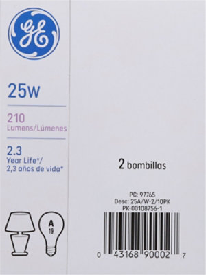 GE Soft White A/W 25 Watt 2 Pk - 2 Count - Image 4