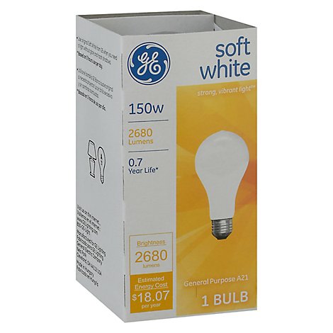 GE Soft White A/W 150 Watt - Each