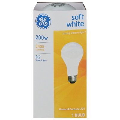 GE Soft White A/W 200 Watt - Each - Image 2