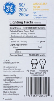 GE Soft White 3 Way 50 200 250 - Each - Image 4