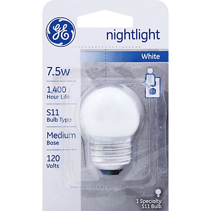 GE Night Light Bulb White 7.5 Watt - Package - Image 2