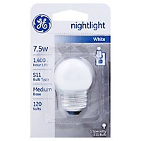 GE Night Light Bulb White 7.5 Watt - Package - Image 1