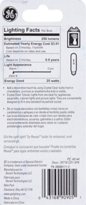 GE Bulb Tubular Appliance Frstd Clr 25 W - Each - Image 4