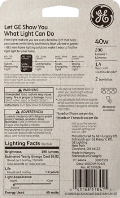 GE Vanity Bulb Small White 40 Watt - 2 Count - Image 3