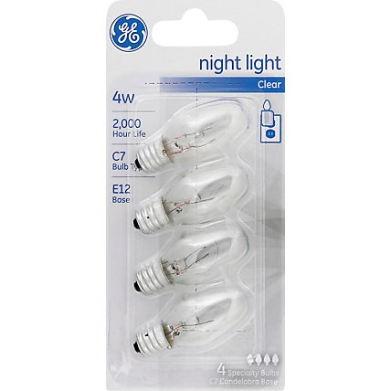 GE Light Bulbs Night Clear 4 Watt - 4 Count - Image 2