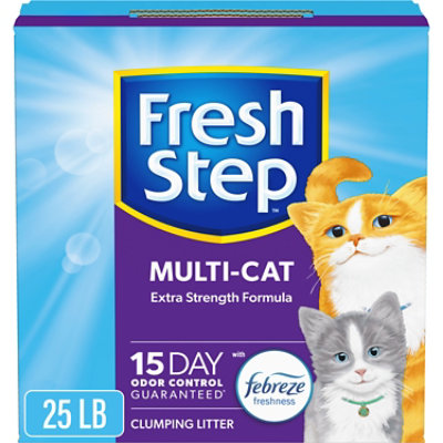 Fresh Step Multicat Extra Strength Scented Clumping Cat Litter With Febreze - 25 Lbs - Image 1