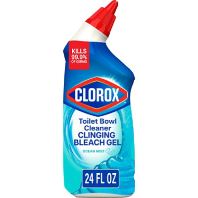 Clorox Ocean Mist Clinging Bleach Gel Toilet Bowl Cleaner - 24 Oz - Image 1