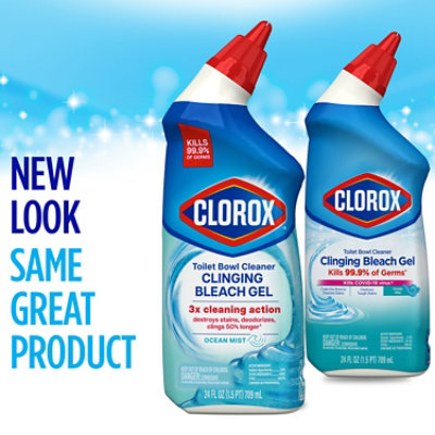 Clorox Ocean Mist Clinging Bleach Gel Toilet Bowl Cleaner - 24 Oz - Image 3