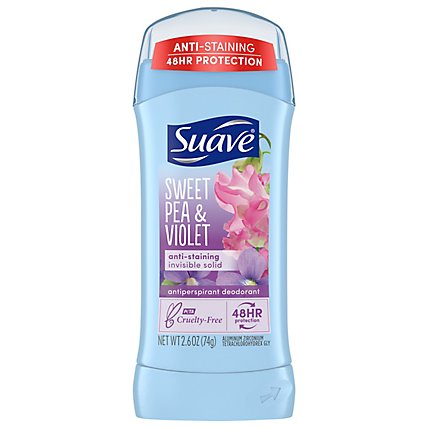Suave Antiperspirant Deodorant Invisible Solid Sweet Pea & Violet - 2.6 Oz - Image 3