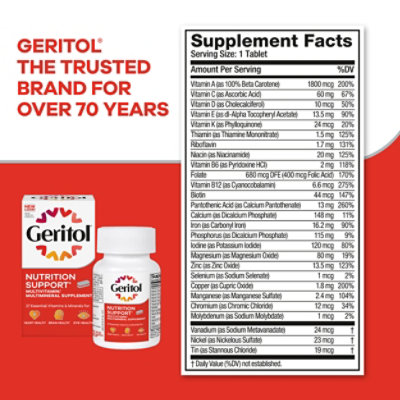 Geritol Complete Multi-Vitamin Multi-Mineral Tablets - 100 Count - Image 6