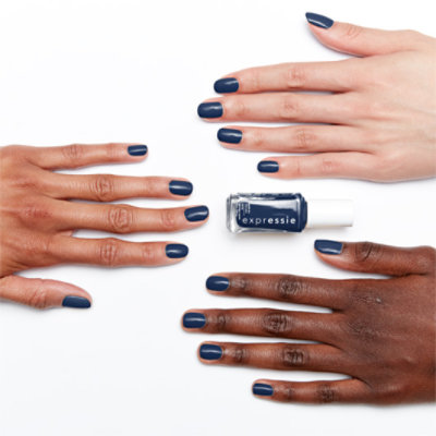 essie expressie quick dry nail polish vegan formula navy blue Left On Shred - 0.33 Fl. Oz. - Image 2