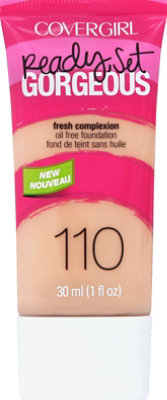 COVERGIRL Ready Set Gorgeous Foundation Oil Free Fresh Complexion Creamy Natural 110 - 1 Fl. Oz. - Image 2