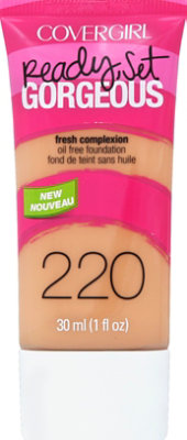 COVERGIRL Ready Set Gorgeous Foundation Oil Free Fresh Complexion Soft Honey 220 - 1 Fl. Oz. - Image 2