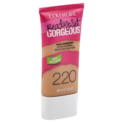 COVERGIRL Ready Set Gorgeous Foundation Oil Free Fresh Complexion Soft Honey 220 - 1 Fl. Oz.