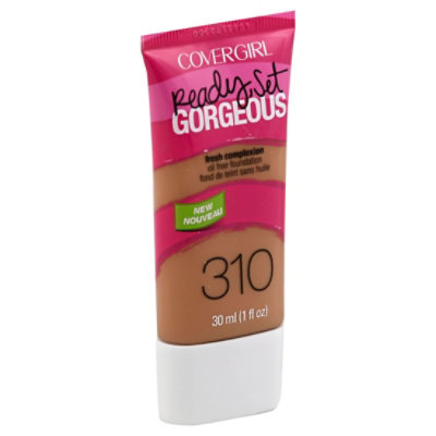 COVERGIRL Ready Set Gorgeous Foundation Oil Free Fresh Complexion Classic Tan 310 - 1 Fl. Oz. - Image 1