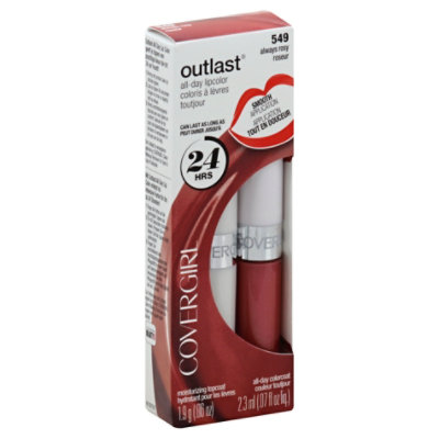 COVERGIRL Outlast Lipcolor All-Day Always Rosy 549 2 Count - 0.13 Oz