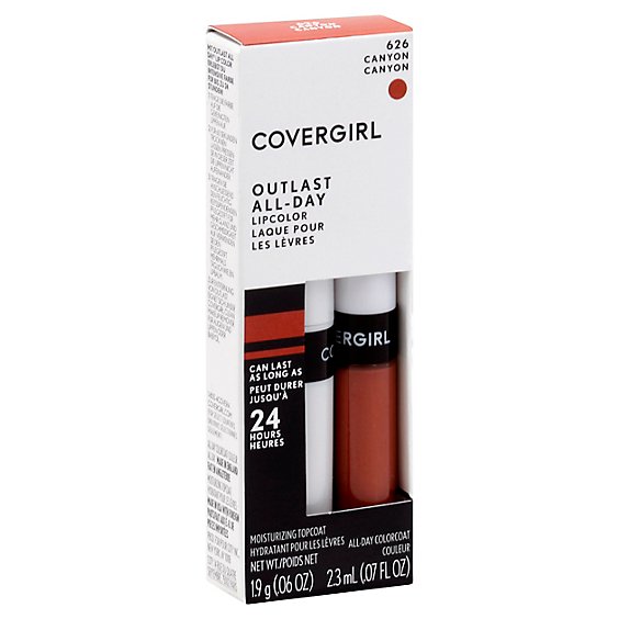 COVERGIRL Outlast Lipcolor All-Day Canyon 626 2 Count - 0.13 Oz