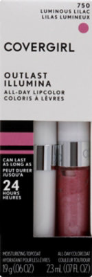 COVERGIRL Outlast Lipcolor All-Day Illumina Luminous Lilac 750 2 Count - 0.13 Oz - Image 2