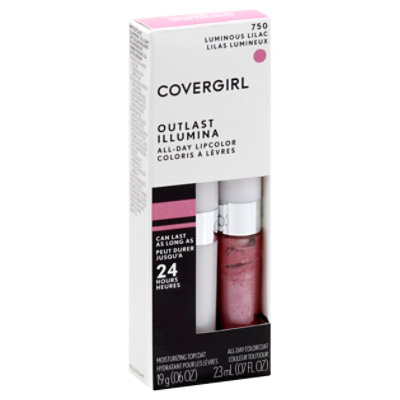 COVERGIRL Outlast Lipcolor All-Day Illumina Luminous Lilac 750 2 Count - 0.13 Oz - Image 1