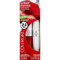 COVERGIRL Outlast Lipcolor All-Day Illumina Radiant Red 730 2 Count - 0.13 Oz - Image 2