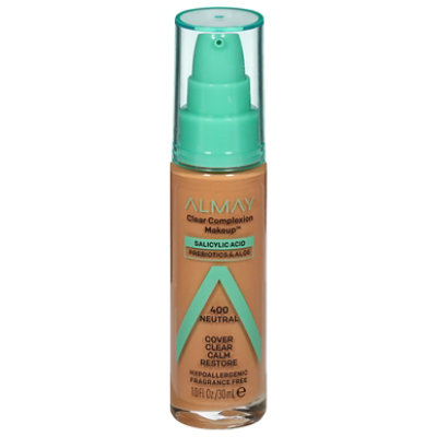 Almay Cover Clear Calm Restore 400 Neutral Clear Complexion Makeup - 1 Fl. Oz. - Image 2