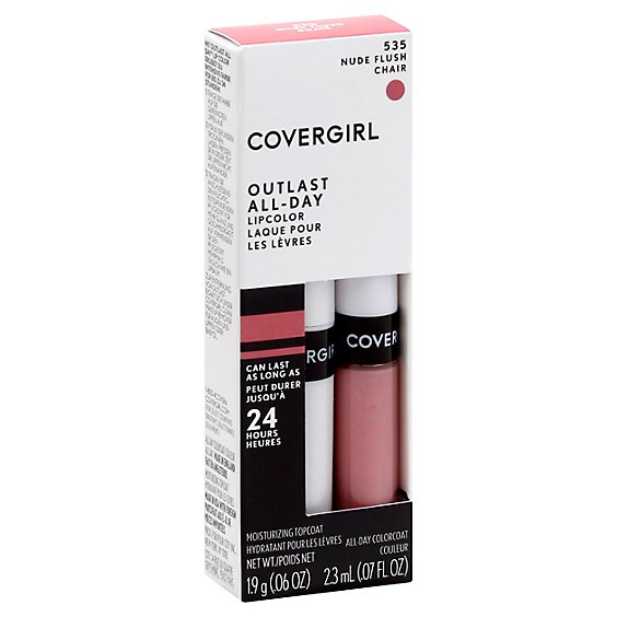 COVERGIRL Outlast Lipcolor All-Day Nude Flush 535 2 Count -  0.13 Oz