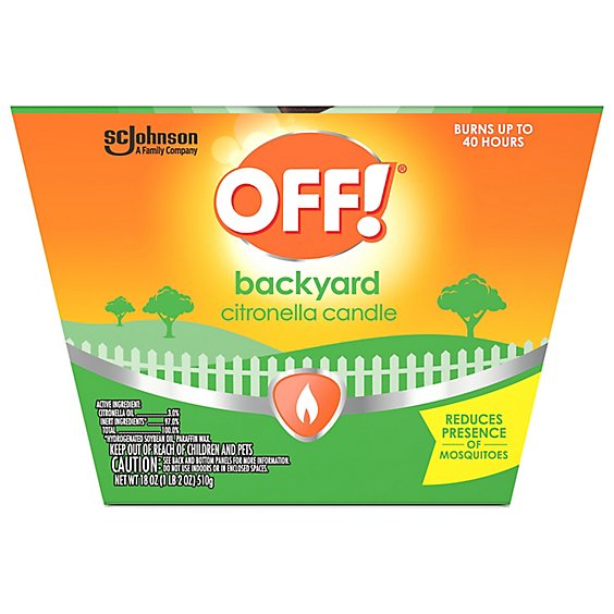 OFF! Citronella Backyard Outdoor Scented Candle - 18 Oz