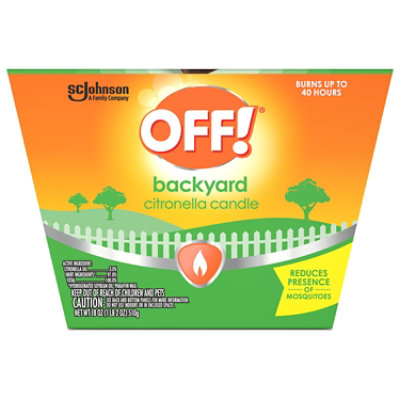OFF! Citronella Backyard Outdoor Scented Candle - 18 Oz