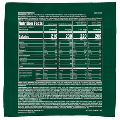 Eckrich Jalapeno & Cheddar Smoked Sausage Links - 14 Oz - Image 5