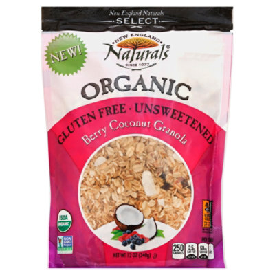 New England Naturals Organic Granola Unsweetened Gluten Free Berry ...