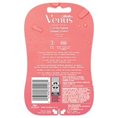 Gillette Venus Womens Disposable Razor ComfortGlide White Tea Scent - 2 Count - Image 7